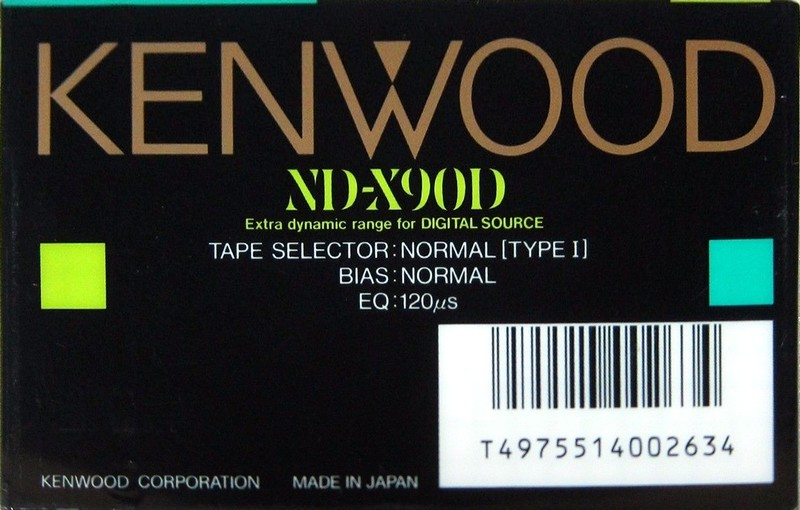 Compact Cassette Kenwood ND-x 90 Type I Normal 1987 Japan