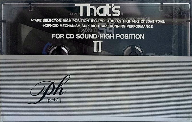 Compact Cassette Thats PH-II 54 Type II Chrome 1989 Japan