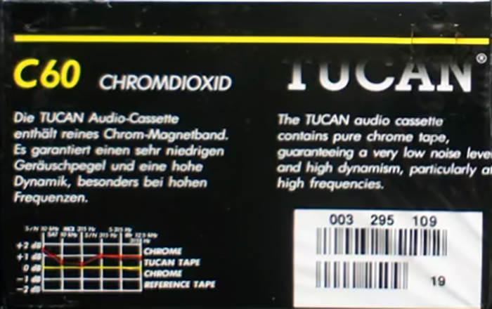 Compact Cassette Tucan 60 Type II Chrome 1993 Germany