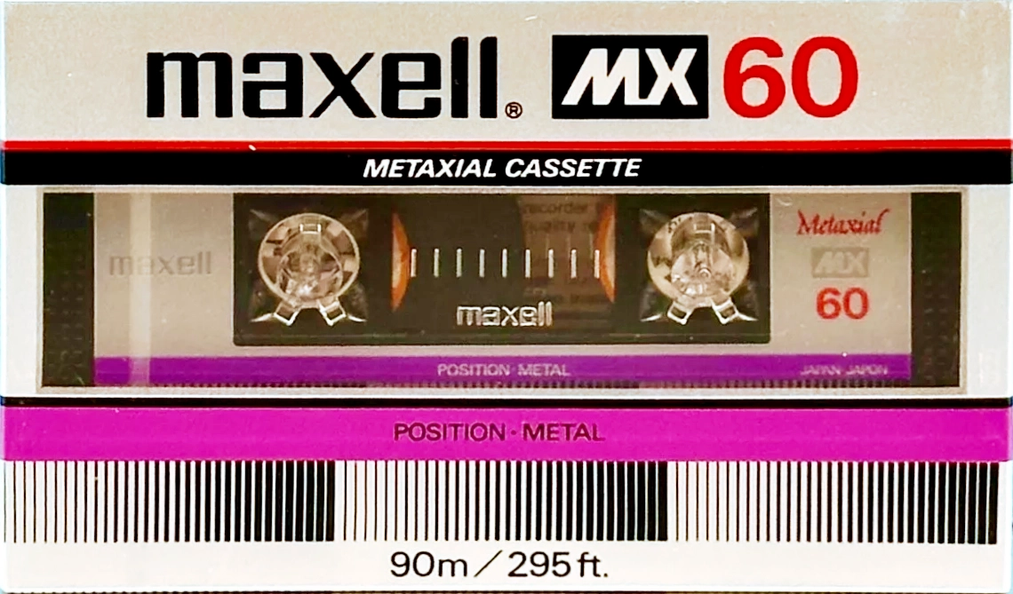 Compact Cassette Maxell MX 60 Type IV Metal 1982 USA