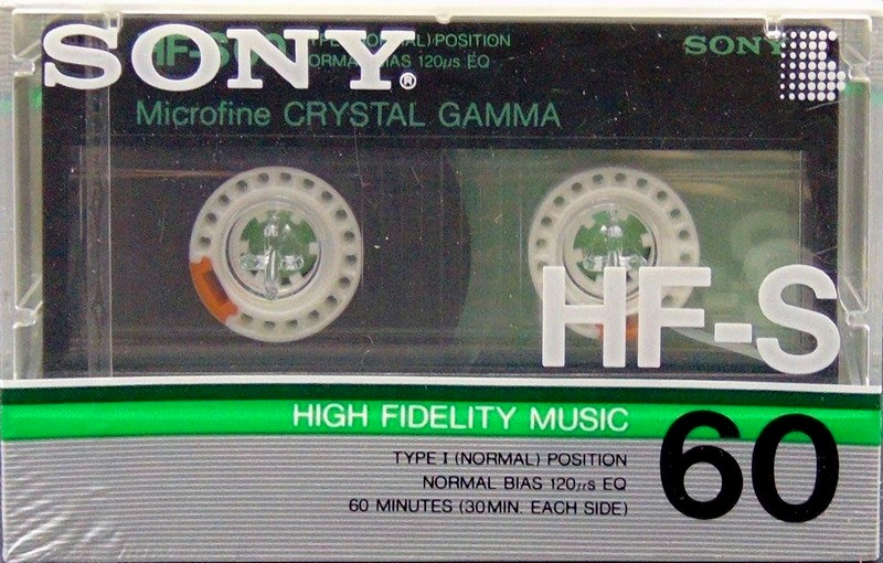 Compact Cassette Sony HF-S 60 Type I Normal 1986 USA