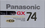 Compact Cassette Panasonic GX 74 "RT-GX74" Type I Normal 1989 Japan