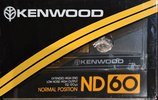 Compact Cassette Kenwood ND 60 Type I Normal 1982 Japan