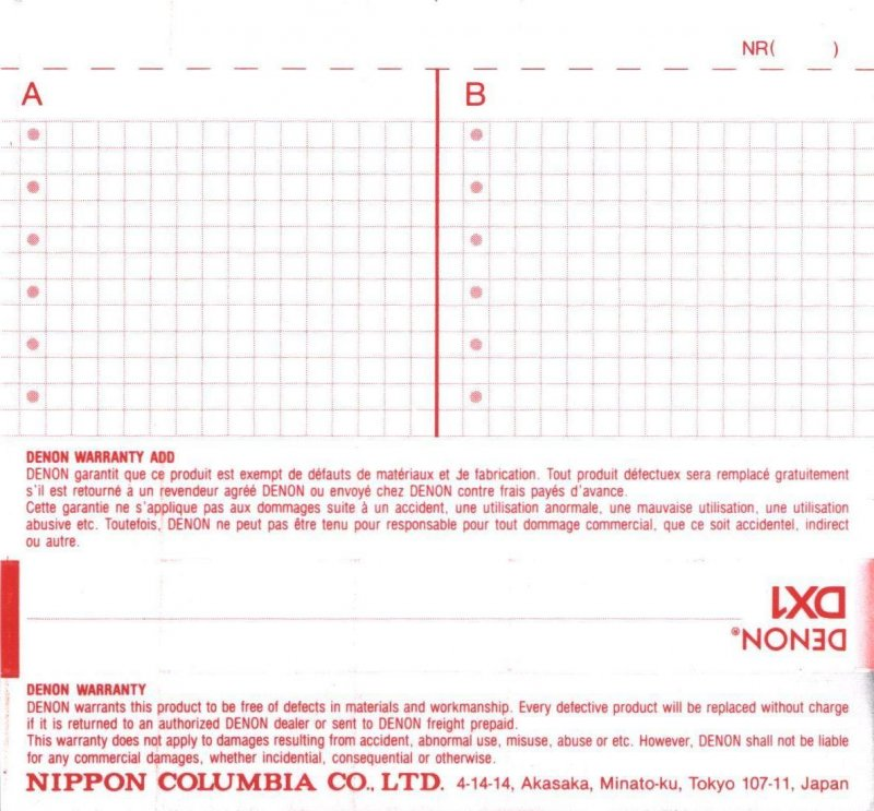 Compact Cassette: Nippon Columbia / Denon Denon - DX1 90