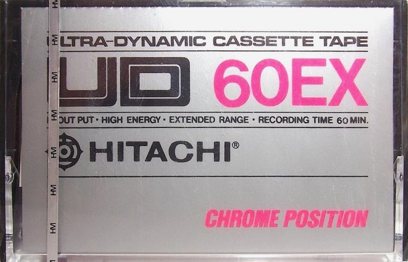 Compact Cassette Hitachi UD 60 "C60EX" Type II Chrome 1977 USA