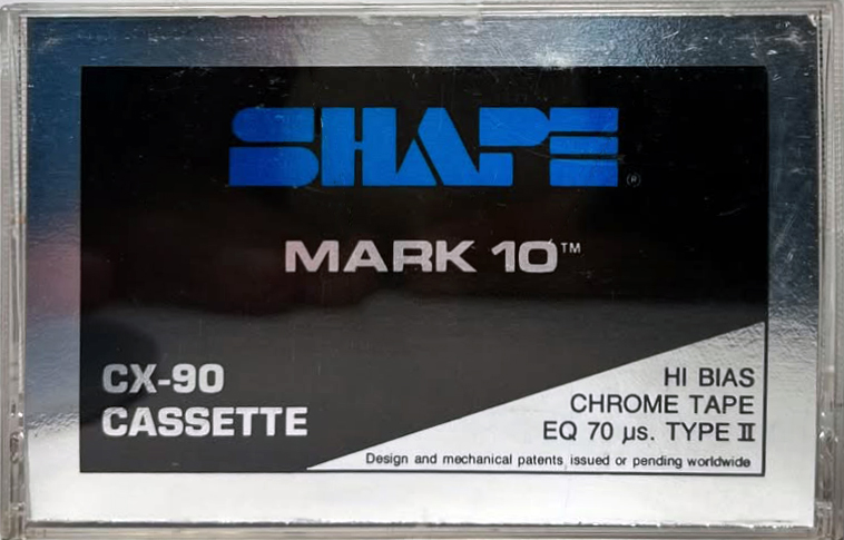 Compact Cassette Shape Mark 10 CX 90 Type II Chrome USA