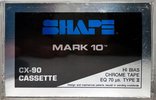 Compact Cassette Shape Mark 10 CX 90 Type II Chrome USA