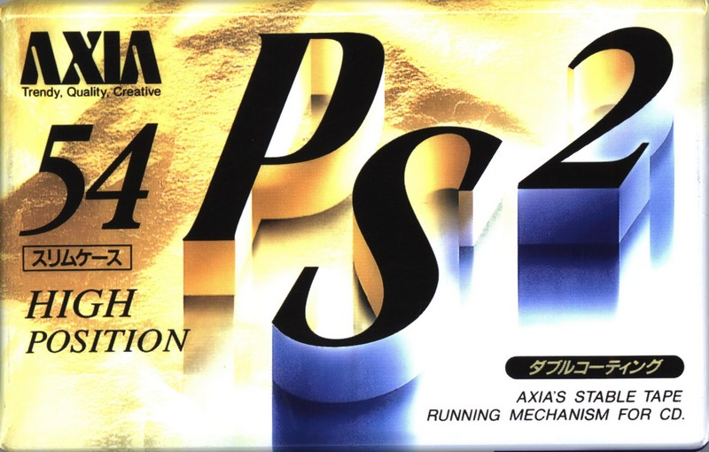 Compact Cassette AXIA PS-II / PS-2 54 "PS2F 54" Type II Chrome 1993 Japan