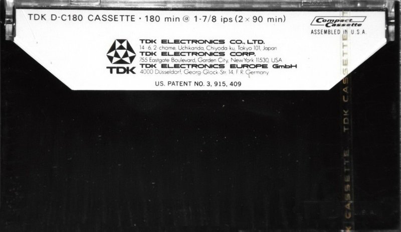 Compact Cassette: TDK  - D 180