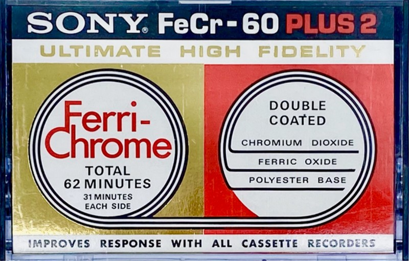 Compact Cassette Sony FeCr 60+2 Type III Ferro Chrome 1974 USA