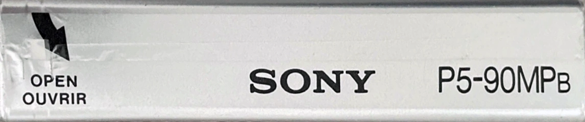 Video8, Hi8, Digital8 Sony MP 90 "P5-90MPB" Type IV Metal 1992 Europe