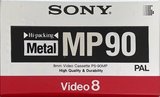 Video8, Hi8, Digital8 Sony MP 90 "P5-90MPB" Type IV Metal 1992 Europe