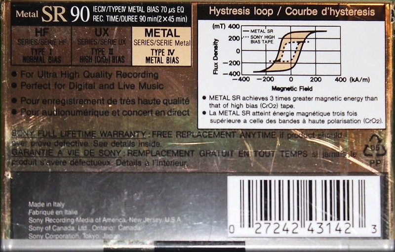 Compact Cassette: Sony  - Metal SR 90