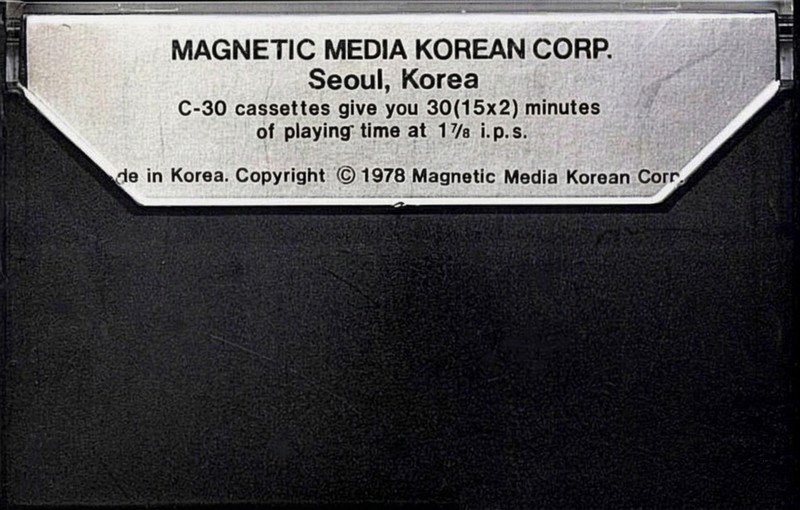 Compact Cassette Media 100 30 Type I Normal 1978 South Korea