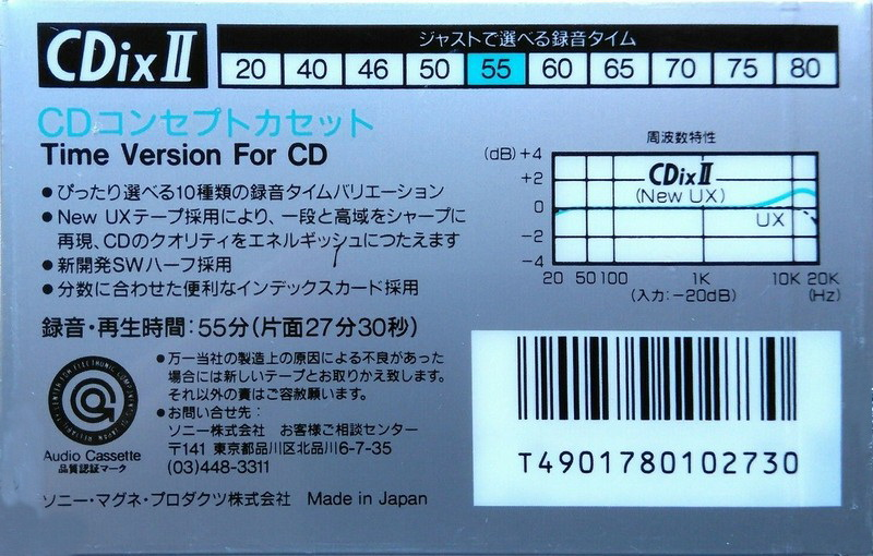 Compact Cassette: Sony  - CDix II 55