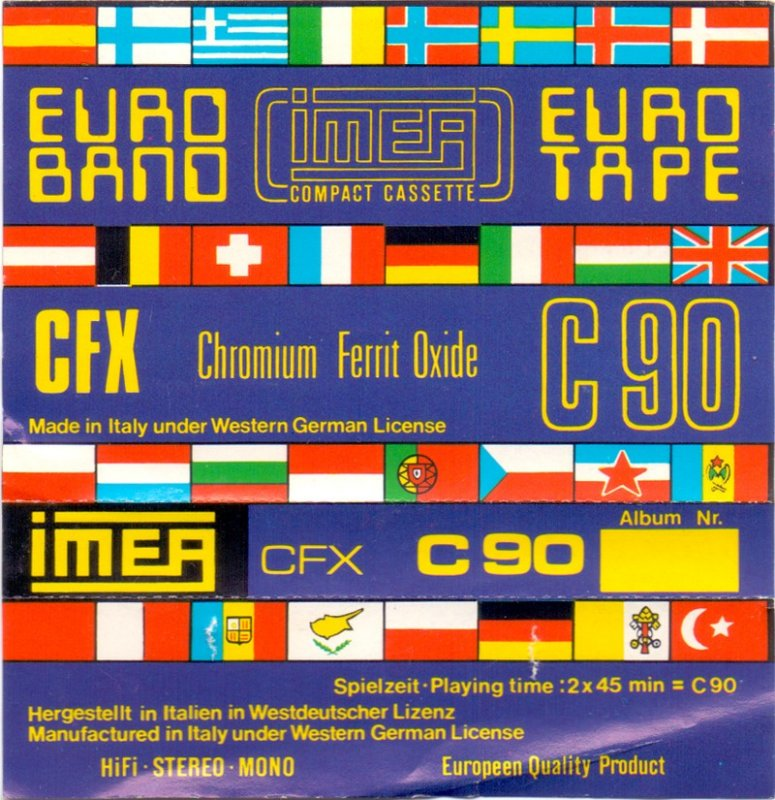 Compact Cassette Imea 90 "CFX" Type II Chrome 1977 Europe