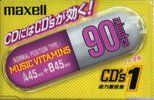 Compact Cassette Maxell CD`s I / CD`s 1 90 "CDS1-90N Music Vitamins" Type I Normal 2000 Japan