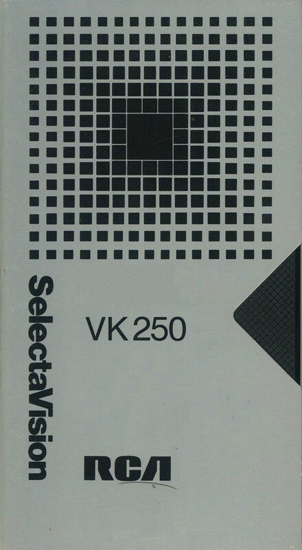 VHS, Video Home System RCA 120 "SelectaVision VK 250" Type I Normal North America