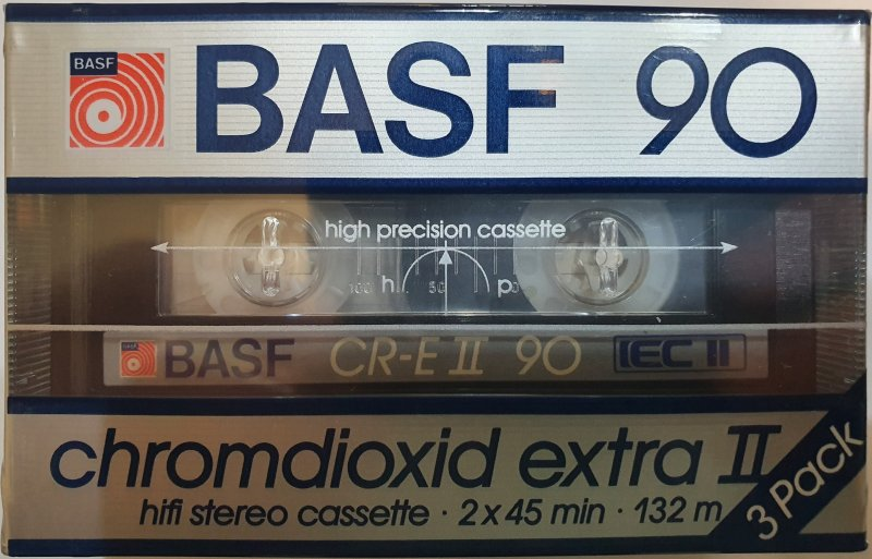 3 pack BASF Chromdioxid Extra II 90 "CR-E II" Type II Chrome 1985 Europe
