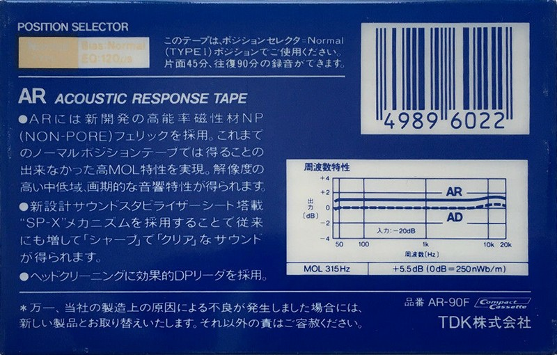 Compact Cassette: TDK  - AR 90