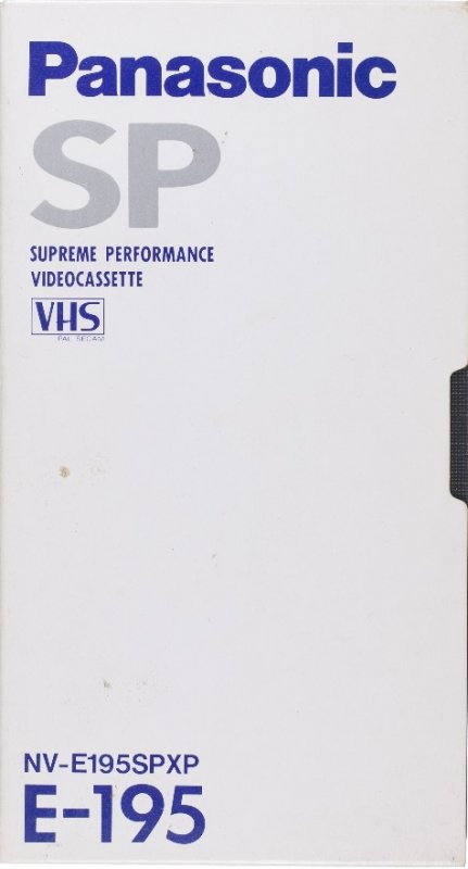 VHS, Video Home System Panasonic SP 195 "NV-E195SPXP" Type I Normal 1987 Europe