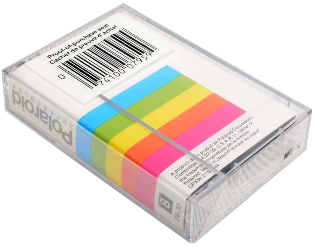 Video8, Hi8, Digital8 Polaroid 30 "Supercolor" Type IV Metal 1989 North America