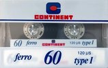 Compact Cassette Continent / Continente Ferro 60 Type I Normal 1984 France
