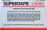 Compact Cassette SUPERTAPE LN 90 "44-603" Type I Normal 1988 USA