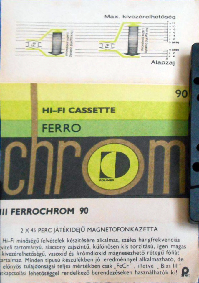 Compact Cassette Polimer 60 Type III Ferro Chrome 1983 Hungary