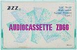 Compact Cassette ZZZ Audiocassette ZD 60 Type I Normal 1988 China