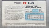 Compact Cassette Vision CR 90 Type II Chrome 1982 Europe