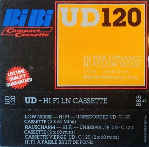 Compact Cassette Bibi UD 120 Type I Normal 1980 Europe