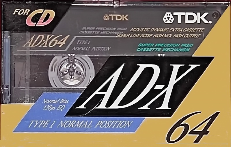 Compact Cassette TDK AD-X 64 "AD-X64R" Type I Normal 1991 Japan