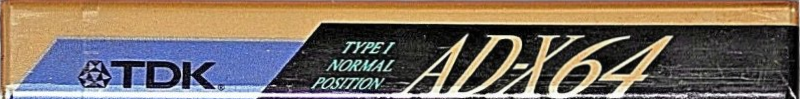 Compact Cassette TDK AD-X 64 "AD-X64R" Type I Normal 1991 Japan