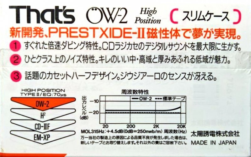 Compact Cassette: Taiyo Yuden Thats - OW-2 50