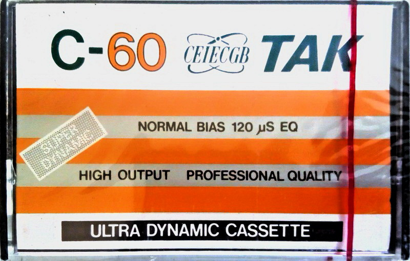 Compact Cassette TAK 60 Type I Normal Hong Kong