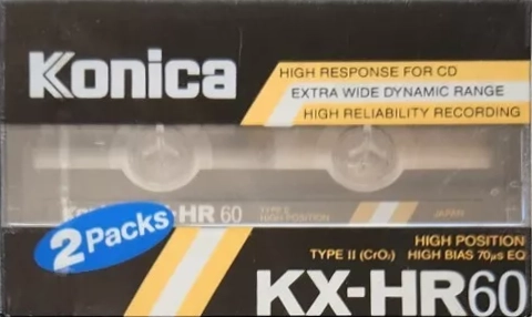 2 pack Konica KX-HR 60 Type II Chrome 1987 Europe