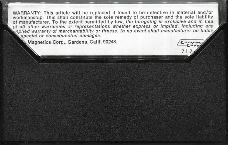 Compact Cassette: Unknown Audio Magnetics - QHF 120