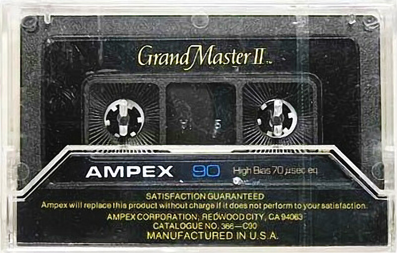 Compact Cassette Ampex Grand Master 90 Type II Chrome 1980 USA
