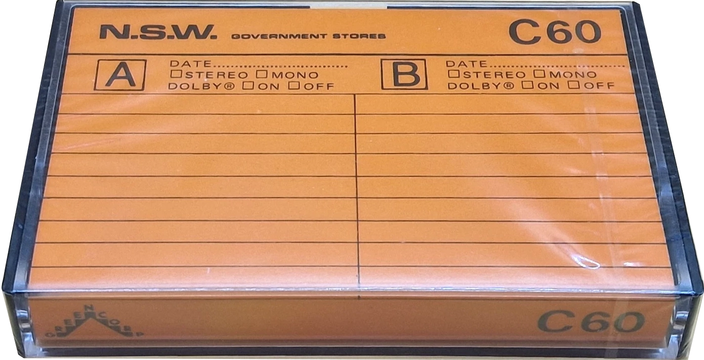 Compact Cassette Greencorp 60 "N.S.W." Type I Normal 1975 Australia