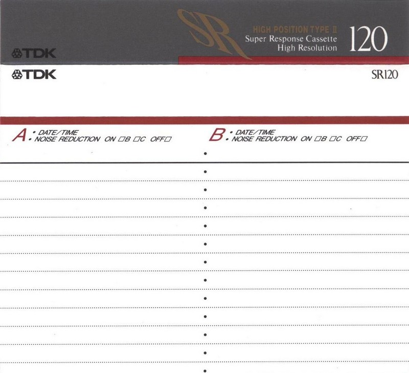 Compact Cassette TDK SR 50 "SR-50R" Type II Chrome 1992 Japan