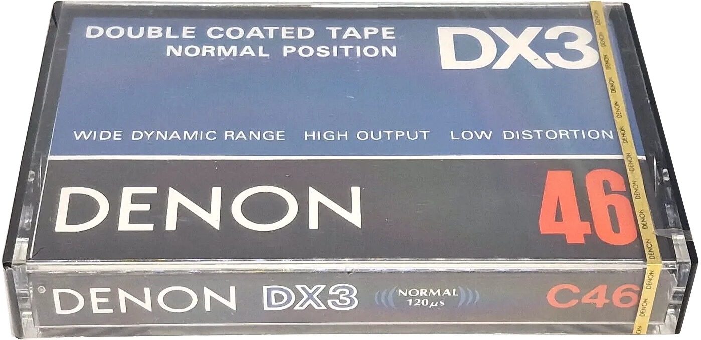 Compact Cassette Denon DX3 46 Type I Normal 1978 USA