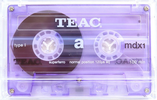Compact Cassette Teac MDX1 100 Type I Normal Worldwide