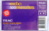 Compact Cassette Teac MDX1 100 Type I Normal Worldwide
