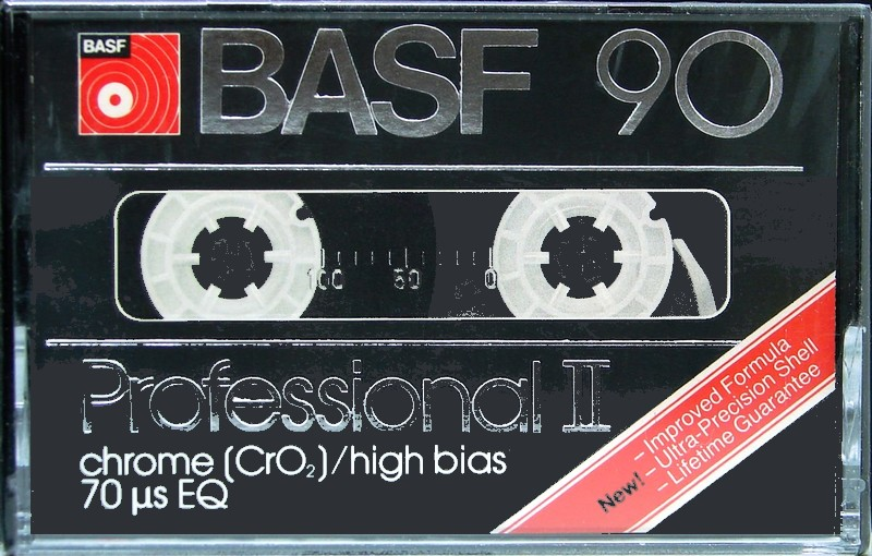 Compact Cassette BASF Professional II 90 Type II Chrome 1980 USA