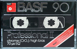 Compact Cassette BASF Professional II 90 Type II Chrome 1980 USA