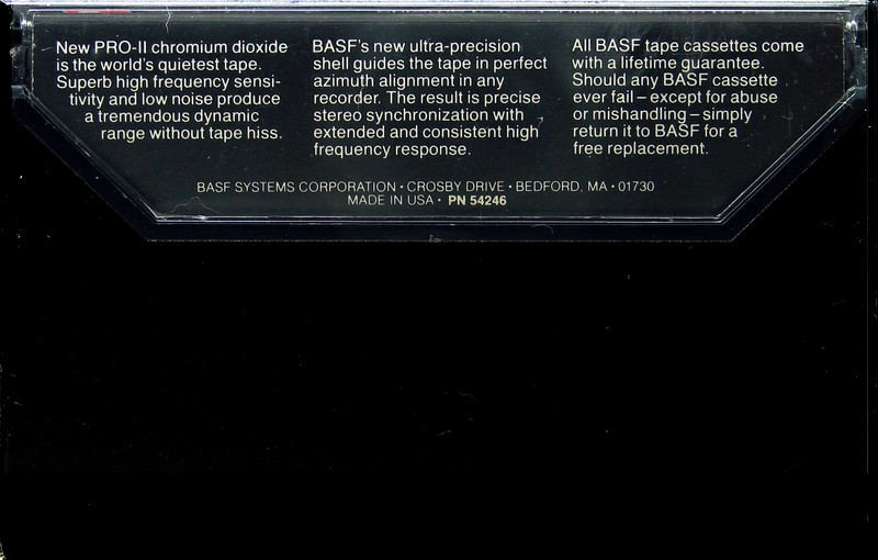 Compact Cassette BASF Professional II 90 Type II Chrome 1980 USA