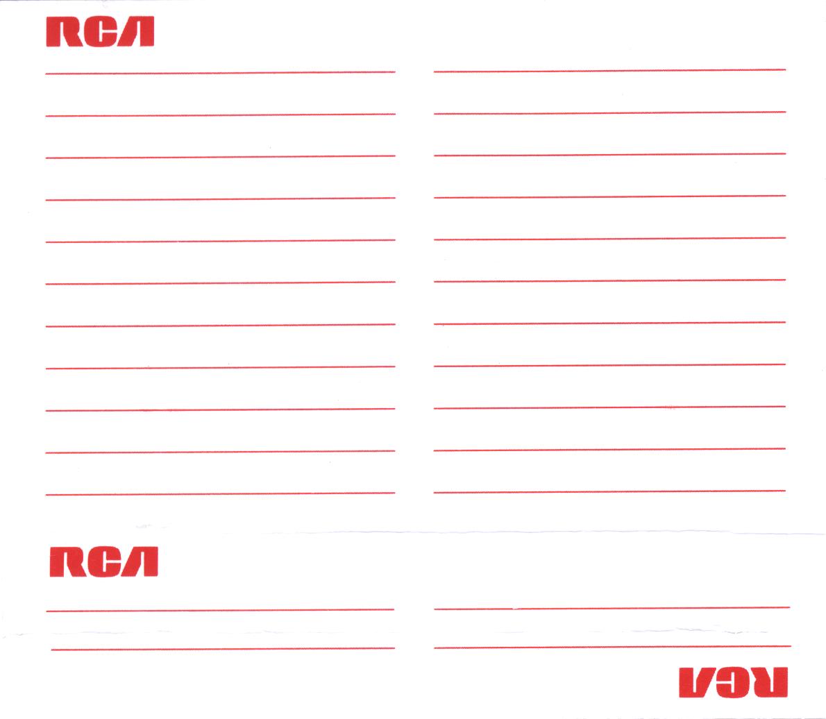 Compact Cassette RCA 60 Type I Normal 2002 USA