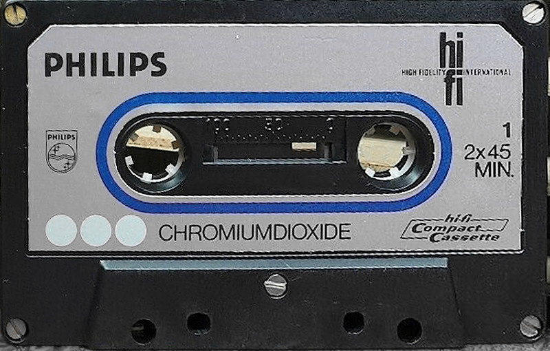 Compact Cassette Philips Chromium 90 "Chromiumdioxide" Type II Chrome 1972 Europe