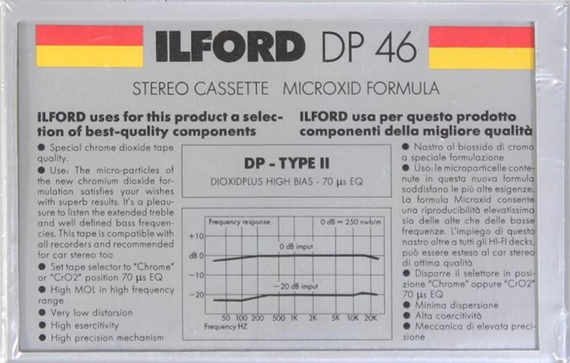 Compact Cassette:  Ilford - Dioxidplus 46